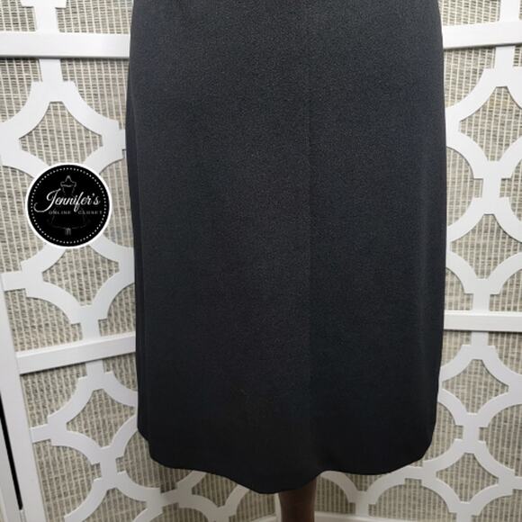 Alex Evenings Black Petite Short Empire Waist Sequin Bodice Sheath Dress 12P - Picture 12 of 16